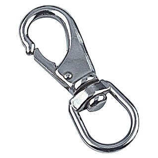 Schnapphaken (Durchmesser: 16 mm, Länge: 8,6 cm, Wirbelauge, Edelstahl, A4)