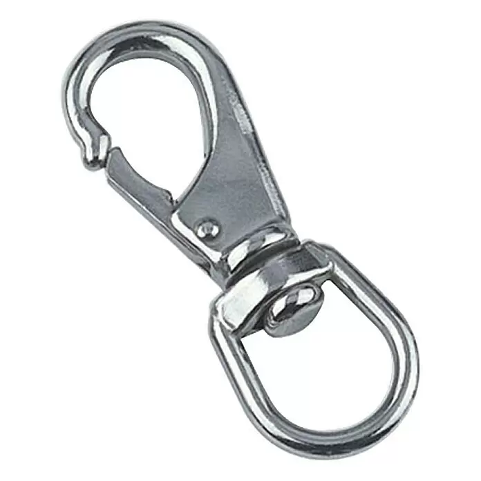 Schnapphaken - Durchmesser: 16 mm, Länge: 8,6 cm, Wirbelauge, Edelstahl, A4