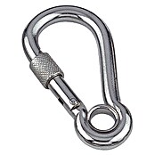 Karabinerhaken (Ø x L: 13 x 80 mm, Bruchlast: 1.400 kg, Edelstahl, A4)