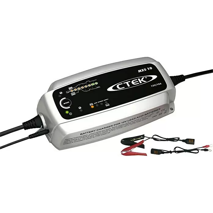 CTEK Automatik-Ladegerät MXS 10 EU - Ladestrom: 10 A, Kapazität: 20 Ah - 200 Ah - Detailaufnahme