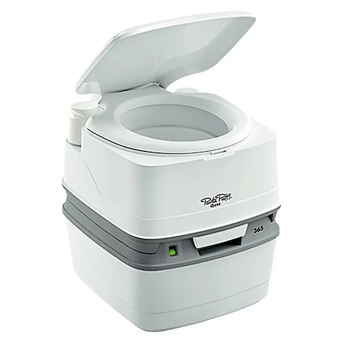 Thetford Campingtoilette Porta Potti 365 - L x B x H: 42,7 x 38,3 x 41,4 cm, Tragbar, Manuelle Wasserspülung - Tragbare Toilette: Die Porta Potti 365 tragbare Toilette ist ideal für Camping, Bootfahren oder den Einsatz in Notfällen, da sie einfach zu verwenden und zu reinigen ist.