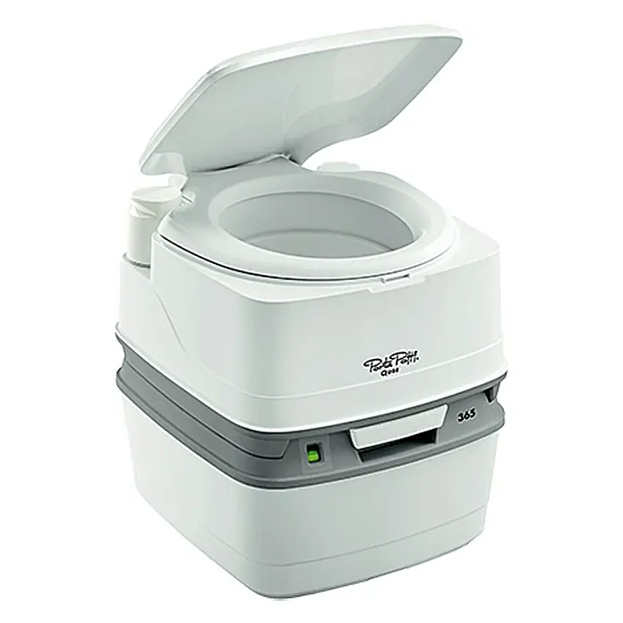 Thetford Campingtoilette Porta Potti 365 - L x B x H: 42,7 x 38,3 x 41,4 cm, Tragbar, Manuelle Wasserspülung - Tragbare Toilette: Die Porta Potti 365 tragbare Toilette ist ideal für Camping, Bootfahren oder den Einsatz in Notfällen, da sie einfach zu verwenden und zu reinigen ist.