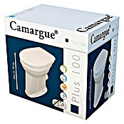 Camargue Set stajeća WC školjka sa kotlićem Plus 100 (S rubom za pranje, WC odvod: Vodoravno, Bijelo)
