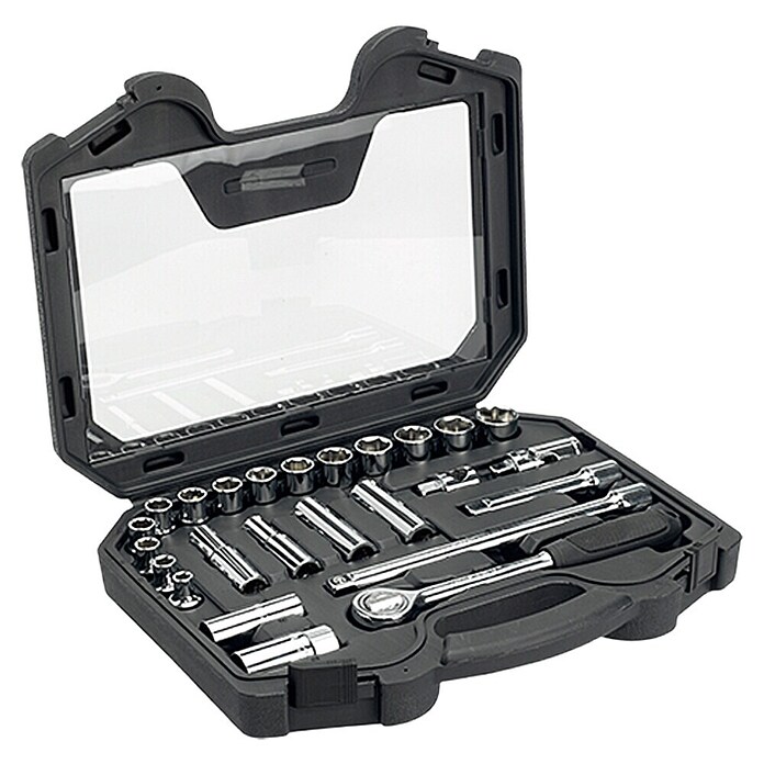 Alpha Tools Doppenset met ratel en inbussleutels WBL (25-delig)