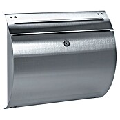 Portaferm Buzón de correo (135 x 375 x 330 mm, Acero inoxidable, Curvado)