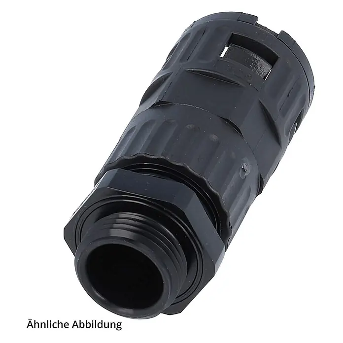 FLEXA RQGZ-M Schnellverschraubung gerade Gewinde M63x1,5 für [DUP-10728] -  - Schwarze Kunststoff-Kabelverschraubung mit Gewindeanschluss für sichere Kabeleinführung.
