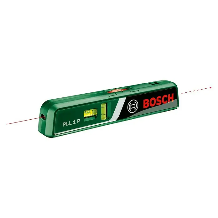Bosch Nivel láser PLL1P - Zona de trabajo máx.: 5 m - Nivel láser Bosch PLL 1 P para alineación precisa, ideal para los aficionados al bricolaje. Su diseño compacto permite un fácil manejo.