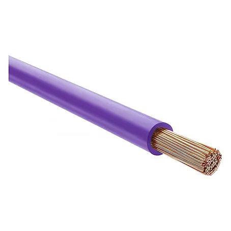 HELU KABEL H07V-K 1X6 mm² VT (violett) Einzelader PVC violett AD 5,3 mm