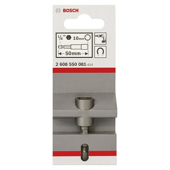 Bosch Steckschlüsseleinsatz (Schlüsselweite: 10 mm, Geeignet für: Akkuschrauber)