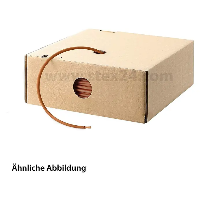 HELU KABEL H07V-K 1X2,5 mm² BN - braun - Braunes Elektrokabel auf einer Kartonabrollspule.