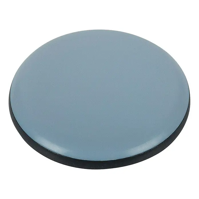Stabilit Möbelgleiter Easy-GliderDurchmesser: 30 mm, Kleben, 4 Stk. - Nahaufnahme eines runden, grau-blauen Gleiters mit schwarzem Rand, ideal zum Schutz von Böden und zum einfachen Verschieben von Möbeln.