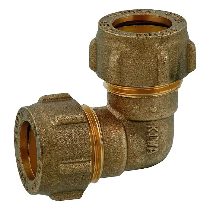 Conex Klemmwinkel - Durchmesser: 12 mm, Winkel: 90 °, Messing - Ein Messing-Winkelverbinder, ein robustes und zuverlässiges Produkt für Sanitär- und Heizungsanwendungen.