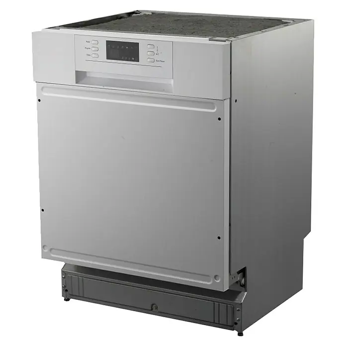 Respekta Küchenzeile Oliver - Breite: 340 cm, Weiß, Mit Elektrogeräten - Freistehender Geschirrspüler in Weiß mit Bedienfeld oben, für eine effiziente und komfortable Reinigung Ihres Geschirrs.