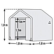 ShelterLogic Folien-Gewächshaus (Grundfläche: 3,24 m², Polyethylenfolie, Folienstärke: 160 g/m³)