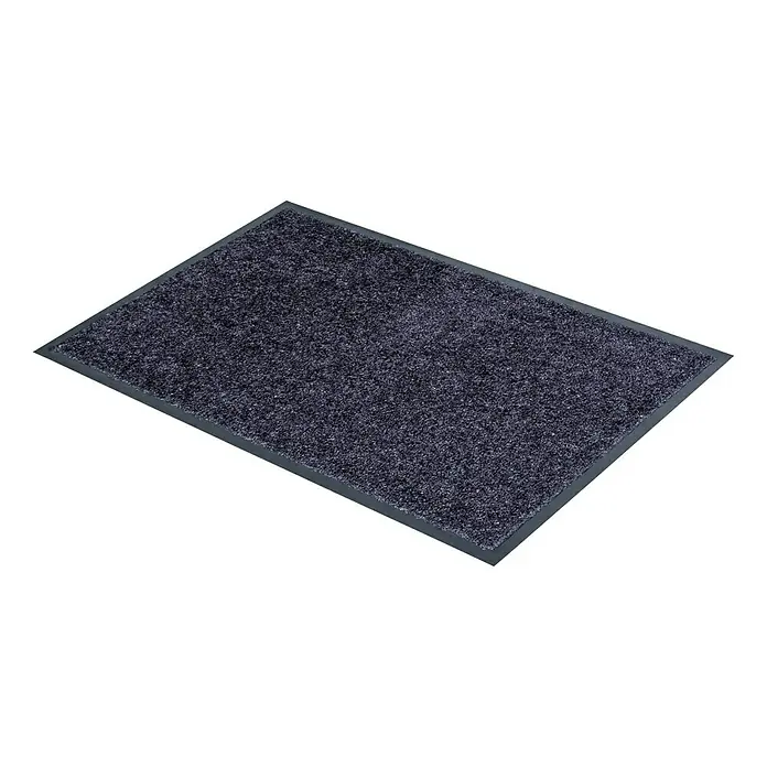 Astra Schmutzfangmatte Diamant - Dunkelgrau, 60 x 80 cm, Material Nutzschicht: 100 % Polyamid - Ein rechteckiger, dunkelblauer Schmutzfangmatte mit einem grauen Rand, ideal für den Eingangsbereich, um Schmutz und Feuchtigkeit zu reduzieren.