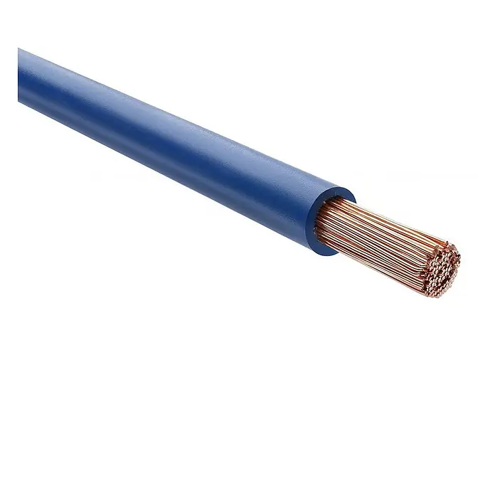 HELU KABEL H07V-K 1X25 mm² DBU - dunkelblau - Blau isoliertes Elektrokabel mit freiliegenden feindrähtigen Kupferleitern.