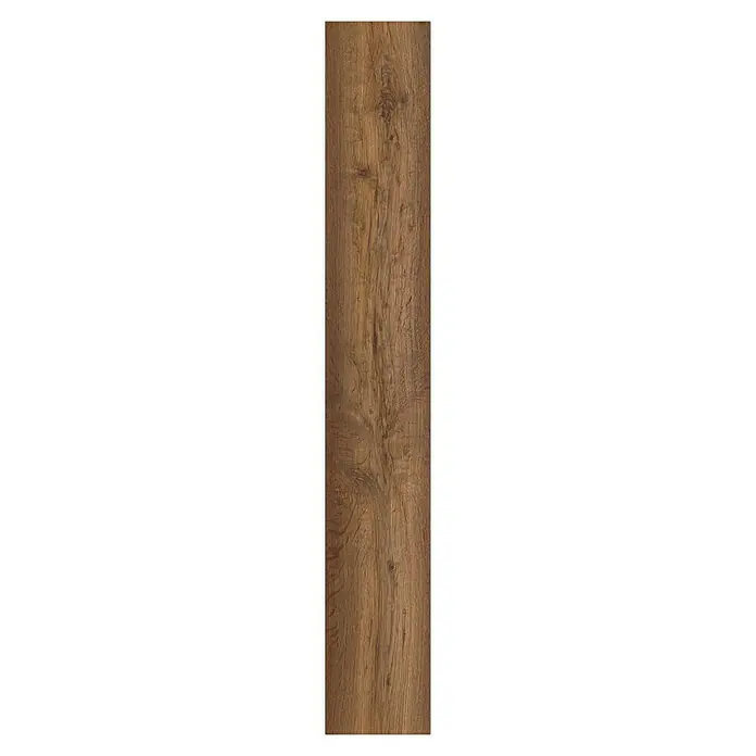 LOGOCLIC Laminatmuster Vinto Eiche Bergamo - 296 x 195 x 1 mm, Landhausdiele - Nahaufnahme eines einzelnen Paneels mit schönem, detailliertem Holzmaserungsdesign.