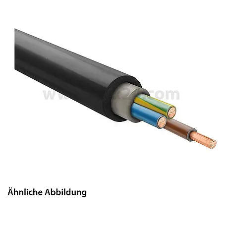 HELU KABEL NYY-J re 0,6/1kV 3x2,5 mm² Erdkabel AD 12,5 mm Nennspannung Uo/U