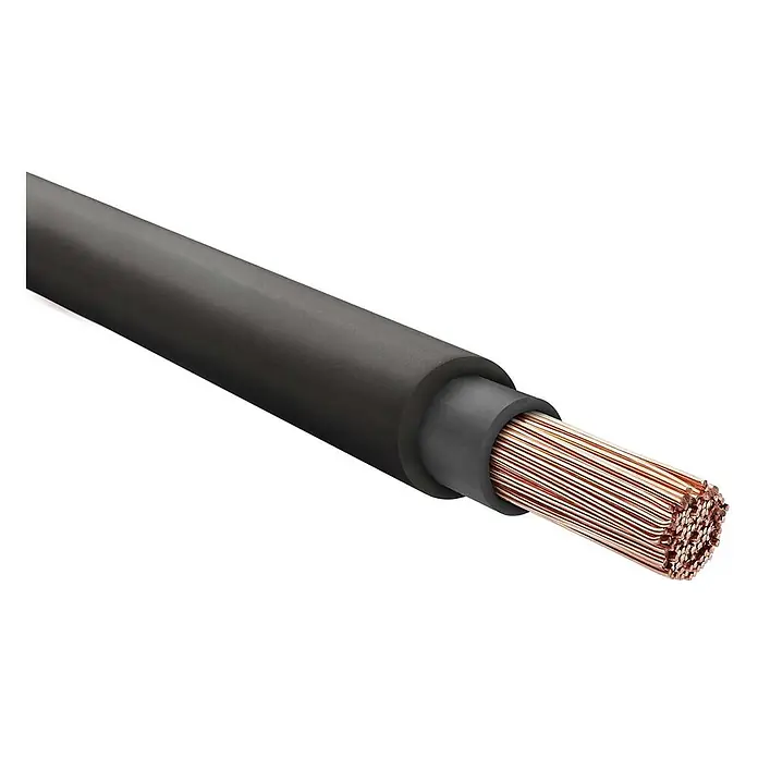 HELU KABEL H07RN-F 1X16 mm² einadrige Gummischlauchleitung AD 10,8 mm 13,4 -  - Schwarz isoliertes Kupferstromkabel mit freiliegenden Litzen.
