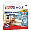 tesa MOLL Silikondichtung Premium Flexible (Transparent, 6 m x 9 mm x 7 mm, Geeignet für: Spaltenbreiten 1 - 7 mm)