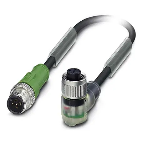 Phoenix Contact M12/M12 Verbindungsleitung mit LED | 5 Länge 0,6