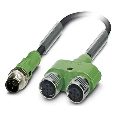 Phoenix Contact M12/M12/M12 Verteilerkabel 1xStift/2xBuchse [DUP-10138]