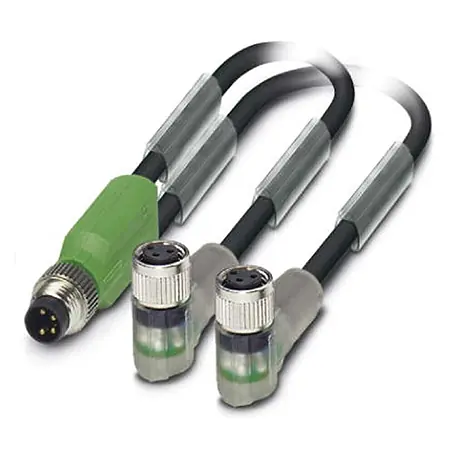 Phoenix Contact M8/M8/M8 Verteilerkabel mit LED 1xStift/2xBuchse | 1,5