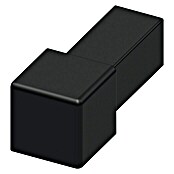 Vierkante hoek (Aluminium, Zwart, Hoogte: 12,5 mm, Geborsteld)