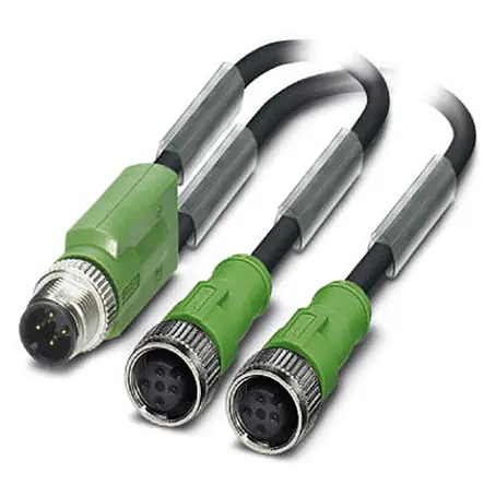 Phoenix Contact M12/M12/M12 Verteilerkabel 1xStift/2xBuchse [DUP-10141]