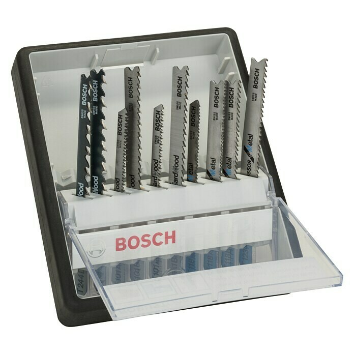 Bosch Professional Stichsägeblatt-Set RobustlineHolz/Metall/Kunststoff, 10 -tlg., T-Schaft Front View