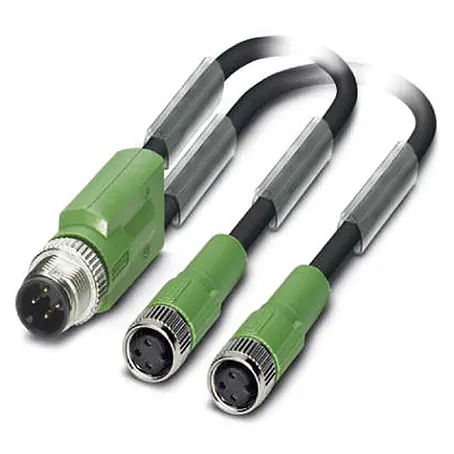 Phoenix Contact M12/M8/M8 Verteilerkabel 1xStift/2xBuchse gerade | 3,0