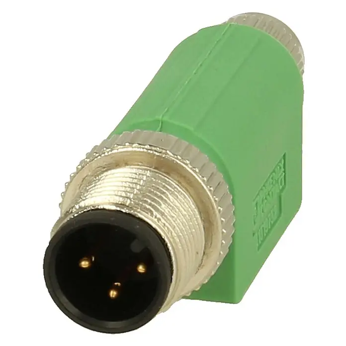 Phoenix Contact M12/M8 Adapter 1xStift/1xBuchse gerade 3/3-pol. A-Kodierung -  - Grüner M8 Stecker, 3-polig, männlich, mit Metallschraubkupplung für Sensorik.