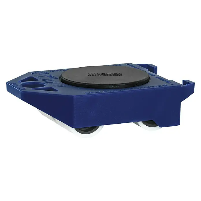 Wagner System Base con ruedas - L x An x Al: 11,7 x 7,9 x 3,4 cm, Capacidad de carga: 200 kg, Plástico - Transportador de muebles WAGNER con una construcción de plástico azul robusta y una superficie de apoyo redonda antideslizante para un transporte seguro.