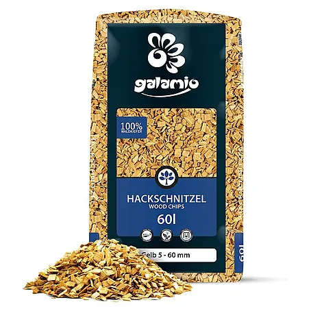 Hackschnitzel Holzdekor Gelb 5-60 mm 60l