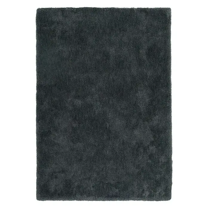 Hochflorteppich Super Soft ShaggyGraphit, 170 x 120 cm, 100 % Polyester (Flor) - Ein quadratischer, dunkelgrauer Teppich mit einer weichen, flauschigen Textur, ideal für ein gemütliches Ambiente in jedem Raum.