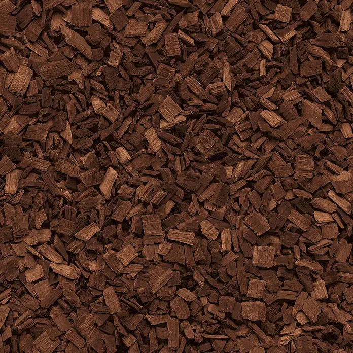 Hackschnitzel Holzdekor Braun 5-60 mm 60l -  - Dunkelbraune Holzspäne.