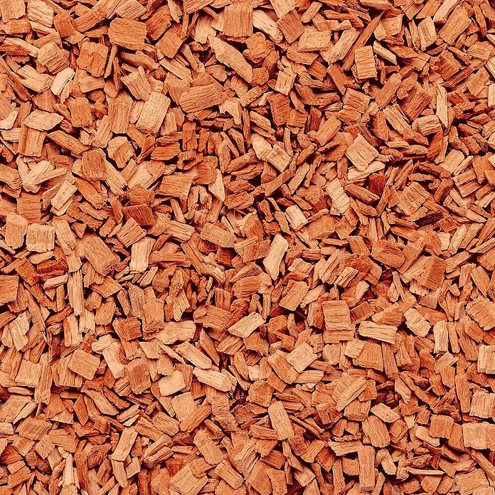 Hackschnitzel Holzdekor Orange 5-60 mm 60l x 12 Sack 720l 12er Palette -  - Rötlich-braune Holzspäne für Garten- oder Landschaftsgestaltung. Natürlicher Holzmulch.