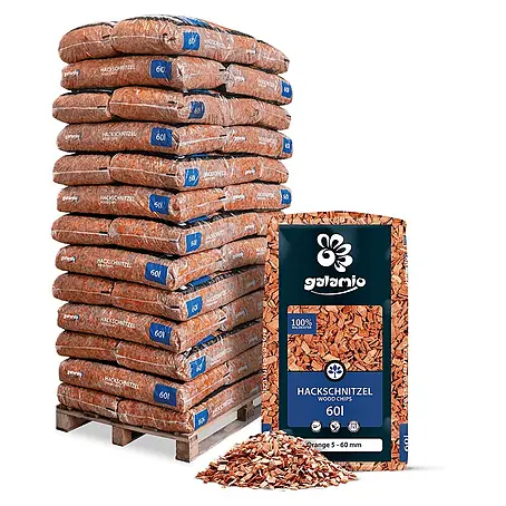 Hackschnitzel Holzdekor Orange 5-60 mm 60l x 39 Sack 2340l Palette