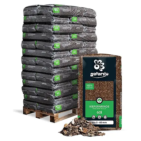 Rindenmulch Kiefer Mix 60l x 39 Sack 2340l Palette