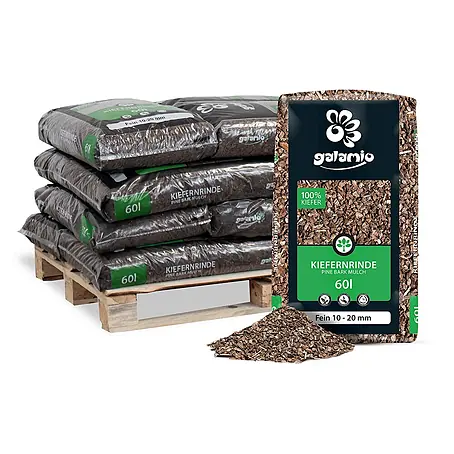 Rindenmulch Kiefer Fein 60l x 12 Sack 720l 12er Palette