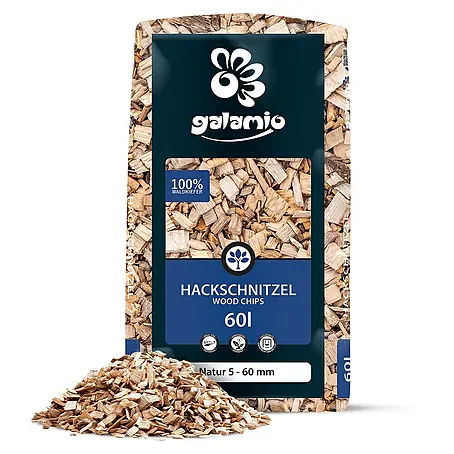 Hackschnitzel Holzdekor Natur 5-60 mm 60l