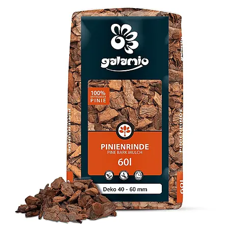 Rindenmulch Pinie Deko 40-60 mm 60l