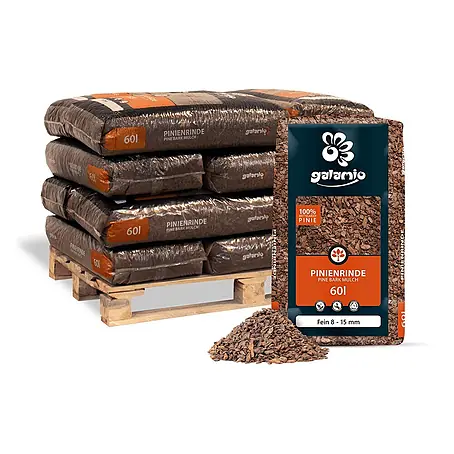 Rindenmulch Pinie Fein 8-15 mm 60l x 12 Sack 720l 12er Palette