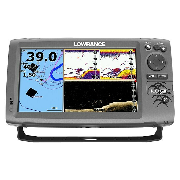 Lowrance Fishfinder & GPS-Kartenplotter Hook 9 CHIRPOhne Geber, Bildschirmtyp: 9″/228,6 mm TFT LCD Front View