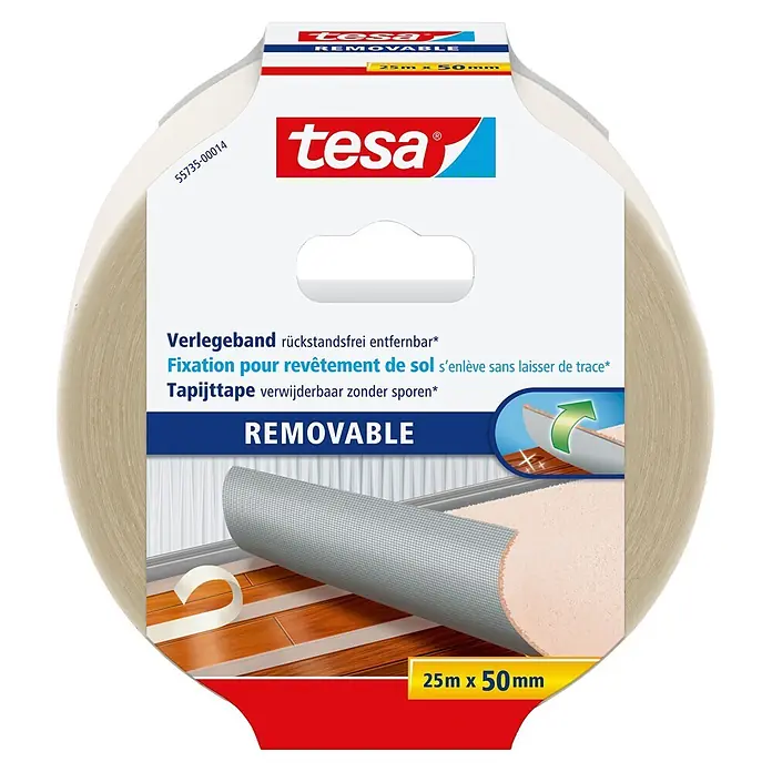 Tesa Doppelseitiges Klebeband - B x L: 50 mm x 25 m - Vorderansicht