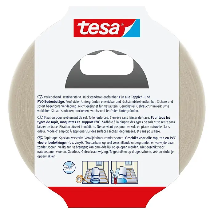 Tesa Doppelseitiges Klebeband - B x L: 50 mm x 25 m - Rückansicht
