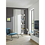 Optimum Schiebetür-Set (Weiß matt/Anthrazit matt, 120 x 250 cm)