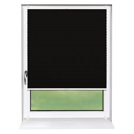 Plissee Klemmfix 55x150 cm schwarz blickdicht ohne Bohren