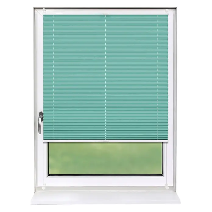 Plissee Klemmfix 85x150 cm türkis blickdicht ohne Bohren online kaufen bei BAUHAUS
