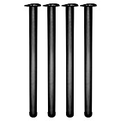 Element System Möbelfuß-Set Toskana (Ø x L: 60 x 700 mm, Schwarz, Traglast: 75 kg, 4 Stk.)